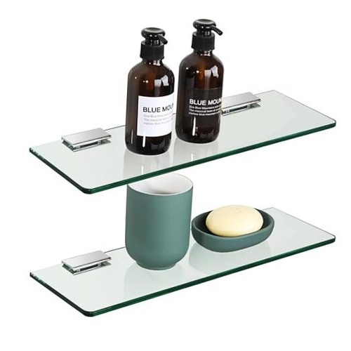 Floating glass shelves - floating, for